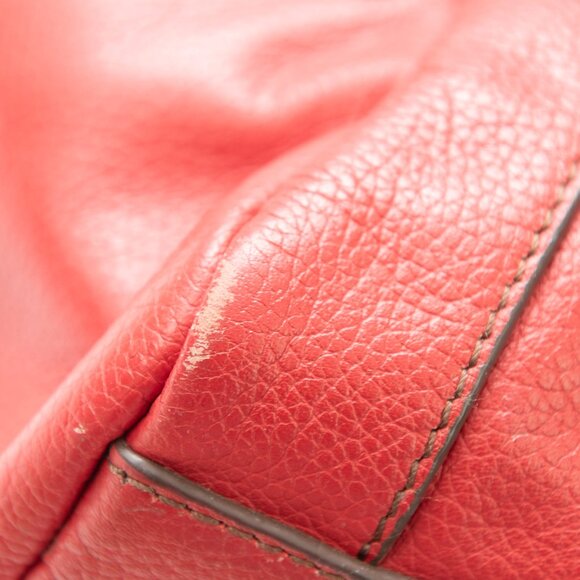 Kooba Shoulder Bag Pebbled Leather Convertible Side Panels Red - Picture 16 of 16